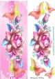 Pretty pink rainbow roses with butterflies tall DL