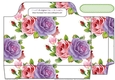 Pretty pink purple roses tote gift bag