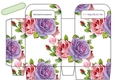 Pretty pink purple roses gift bag