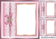 pink with lace border and bow with window 8x8 card front frame
