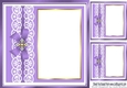 purple with lace and bow with window 8x8 card front frame