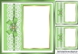 green with lace and bow with window 8x8 card front frame