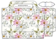 pretty mixed pink and white flowers tote gift bag