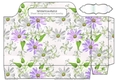pretty mixed purple and white flowers tote gift bag