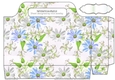 pretty mixed blue and white flowers tote gift bag