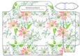 pretty mixed peach and white flowers tote gift bag