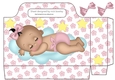 sweet ethnic origin baby girl sleeping on a cloud with stars tote gift bag