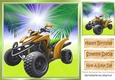 Lovely sunset with gold quad bike 8x8