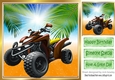 Lovely sunset with brown quad bike 8x8