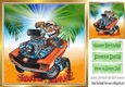 wild driver 1969 muscle car with palm trees 8x8