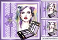 Art work pretty lady in purple shades with lace/ makeup 8x8