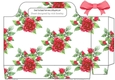 pretty red roses with buds tote gift bag