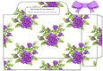 pretty purple roses with buds tote gift bag