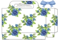 pretty blue roses with buds tote gift bag
