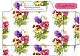 pretty coloured pansies tote gift bag