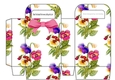 pretty coloured pansies small gift bag