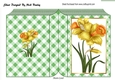 pretty daffodils on a green gingham folded book