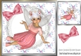 Pretty Faerie with butterflies and bow 8x8