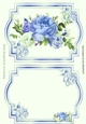 pretty blue roses and diamantes card front with insert