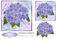 pretty purple hydrangeas with butterflies 7x7 topper