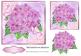 pretty pink hydrangeas with butterflies 7x7 topper