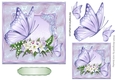 pretty purple butterflies with flowers 7x7
