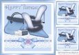 blue shoes/handbag/and lippy on lace bow 8x8