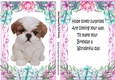 Cute puppy (one) in flower A5 Topper and insert