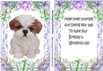 Cute puppy (two) in flower A5 Topper and insert