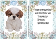 Cute puppy (three) in flower A5 Topper and insert