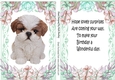 Cute puppy (four) in flower A5 Topper and insert