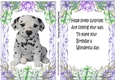 Cute dalmation puppy (one) in flower A5 Topper and insert