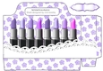 Shades of Lippy with lace and purple flowers tote gift bag