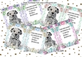 4 Cute Dalmations with flowers A5 Toppers and inserts card fronts mini kit