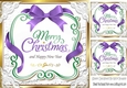 Lovely christmas sentiment purple plaque topper 8x8