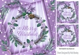 Pretty chtistmas card front (lilac) 8x8