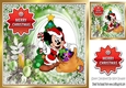 Ho! Ho! Ho! here comes mickey in santa hat 8x8