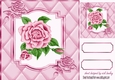 Pretty Pink Rose in quilt frame 8x8 with diamonds