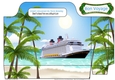Bon Voyage lovely cruise ship with palm trees tote bag
