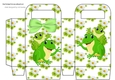 Pretty daisy and roses small gift bag with frogs