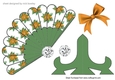 Lovely gold Poinsettia Fan with bow & stand