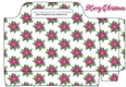 pink poinsettia tote gift bag