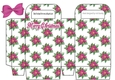 pink poinsettia small gift bag
