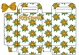 gold poinsettia small gift bag
