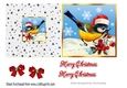 Lovely robin in santa hat 5X5 quick cut and fold