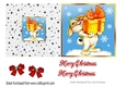 Lovely bunny with present 5X5 cut and fold