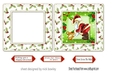 Lovely santa with kitten in festive frame 5x5