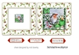 Lovely robin with baubles in festive frame 5x5