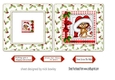 Lovely mouse in  santa hat red bow in festive frame 5x5