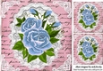 blue roses, & lace one 8x8